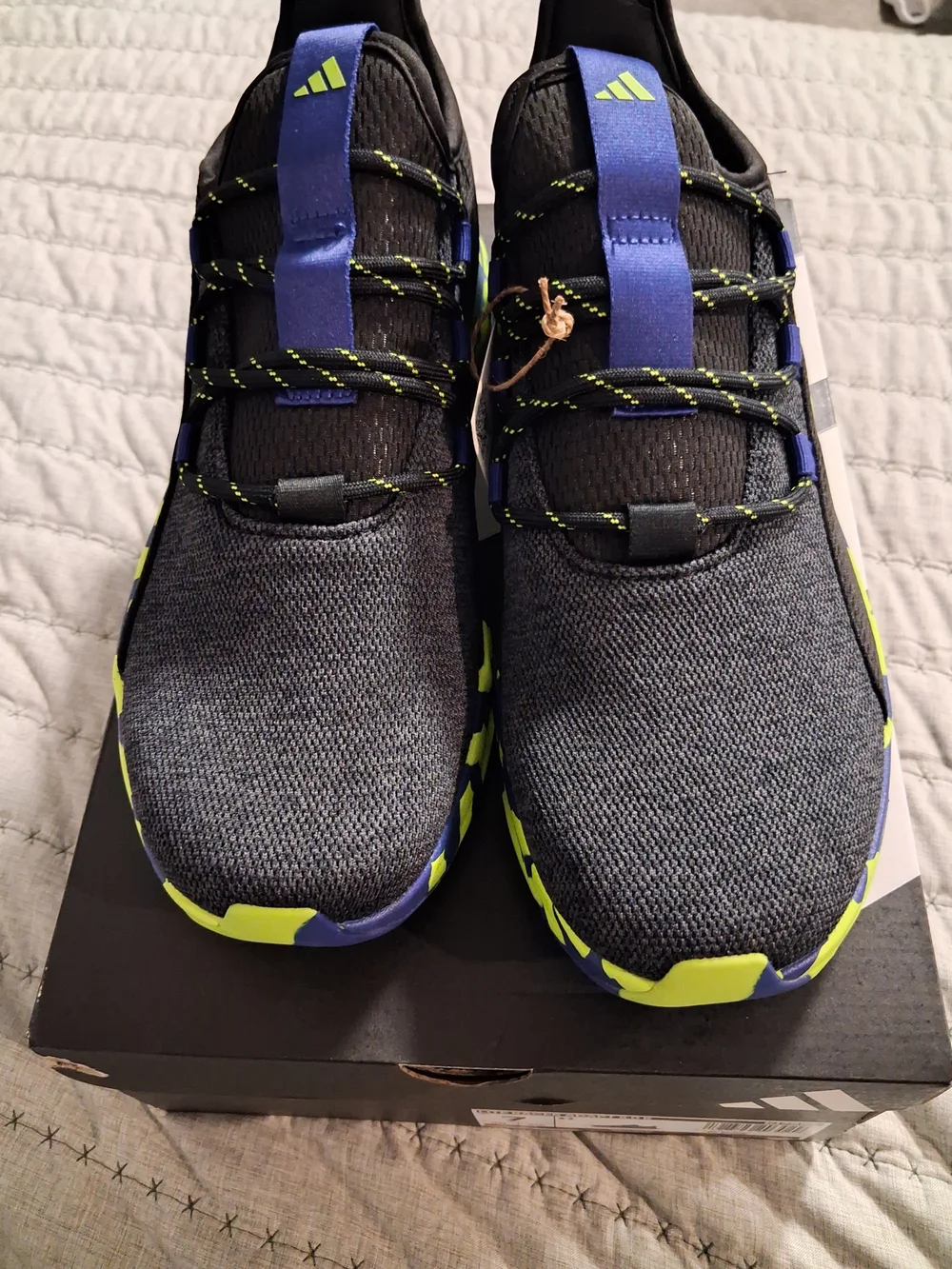 adidas Kids Lite Racer Adapt 8 Athletic Shoes - Black & Blue